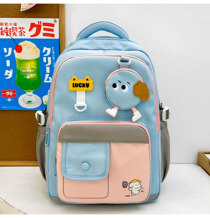 Cute Character-Designed Multi-Pocket School Backpack Kalsten