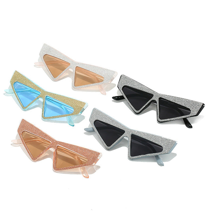 Women's futuristic sunglasses with glittering frame Kalsten