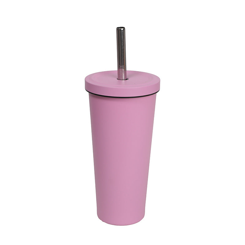 Women's High-Quality Insulated Drinking Bottle with Stainless Steel Straw Kalsten