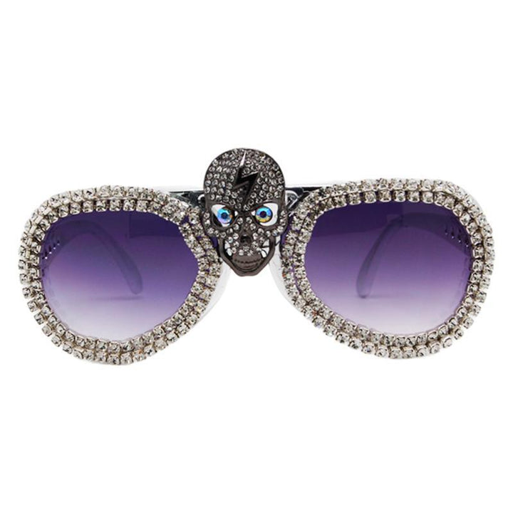 Women’s statement sunglasses with exceptional skull design and sparkling rhinestone frame Kalsten