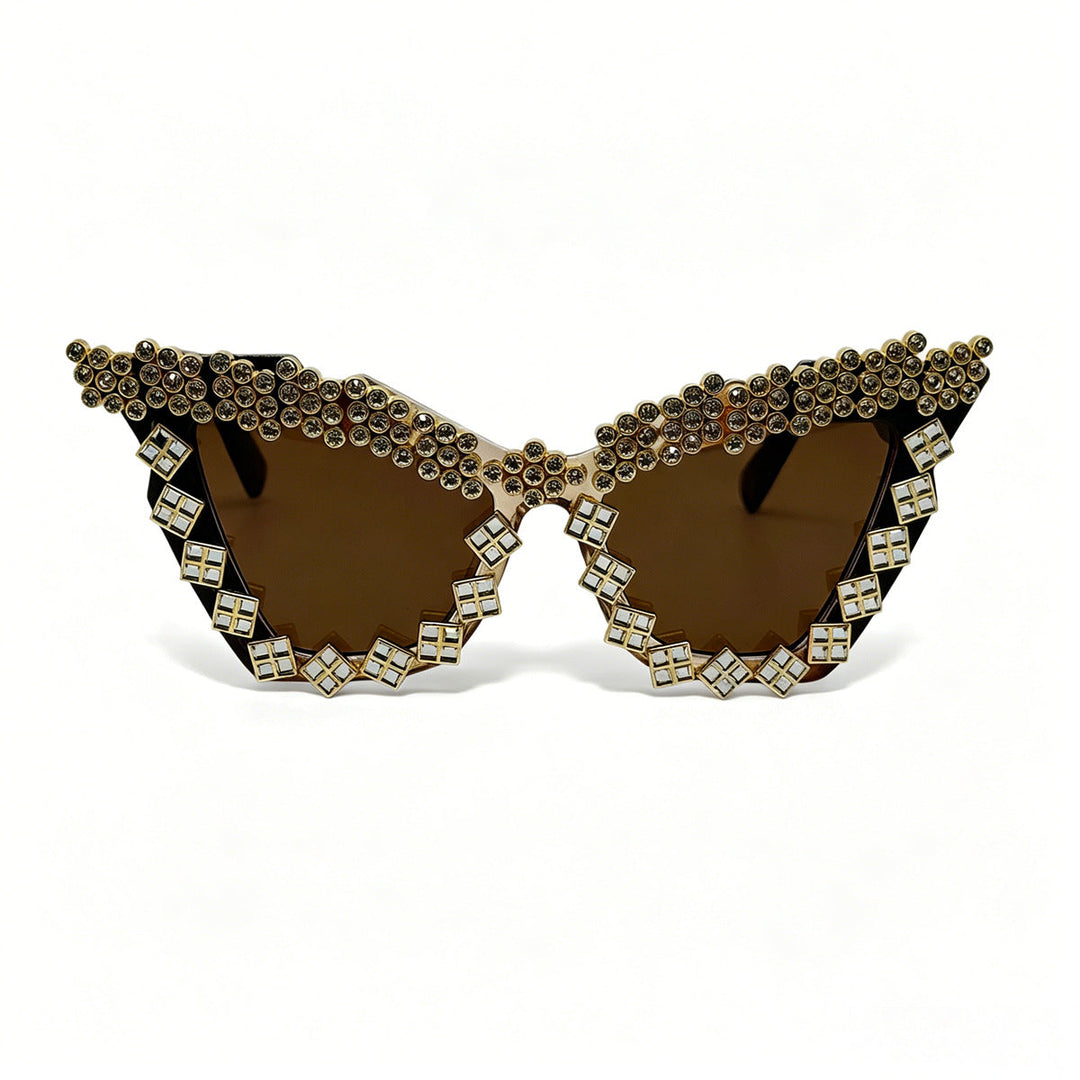 Women's Designer Sunglasses with Glamorous Crystal-Embellished Frame Kalsten