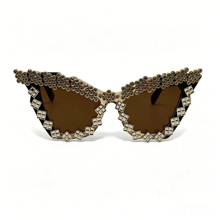 Women's Designer Sunglasses with Glamorous Crystal-Embellished Frame Kalsten