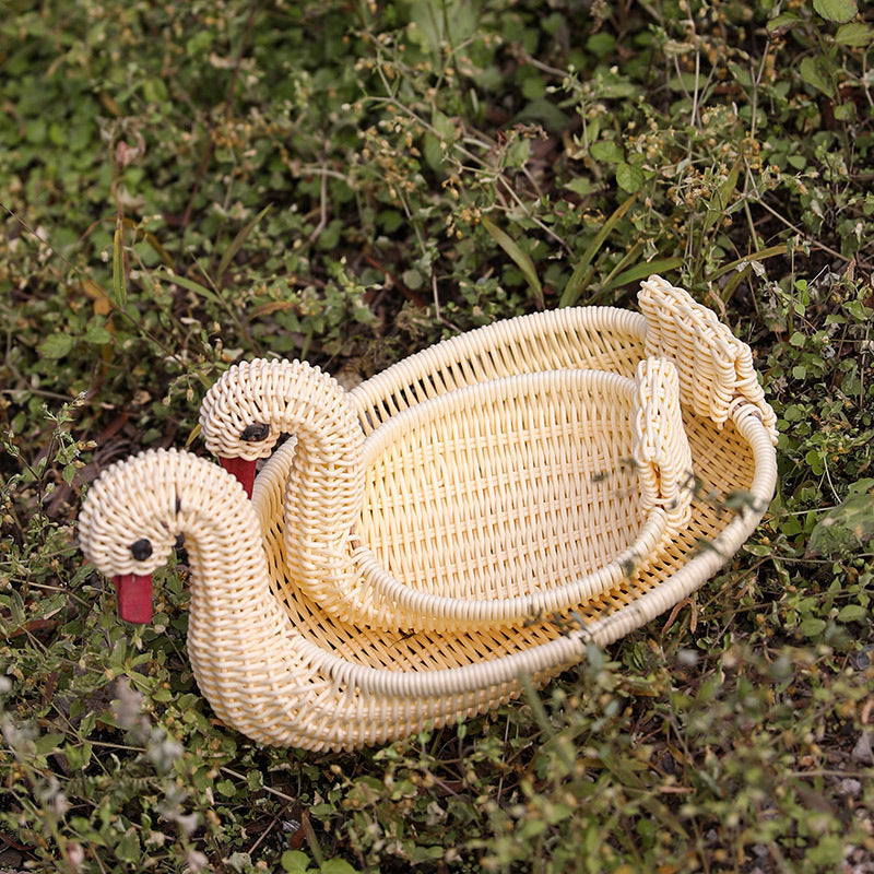 Decorative Woven Duck-Shaped Storage Basket Kalsten