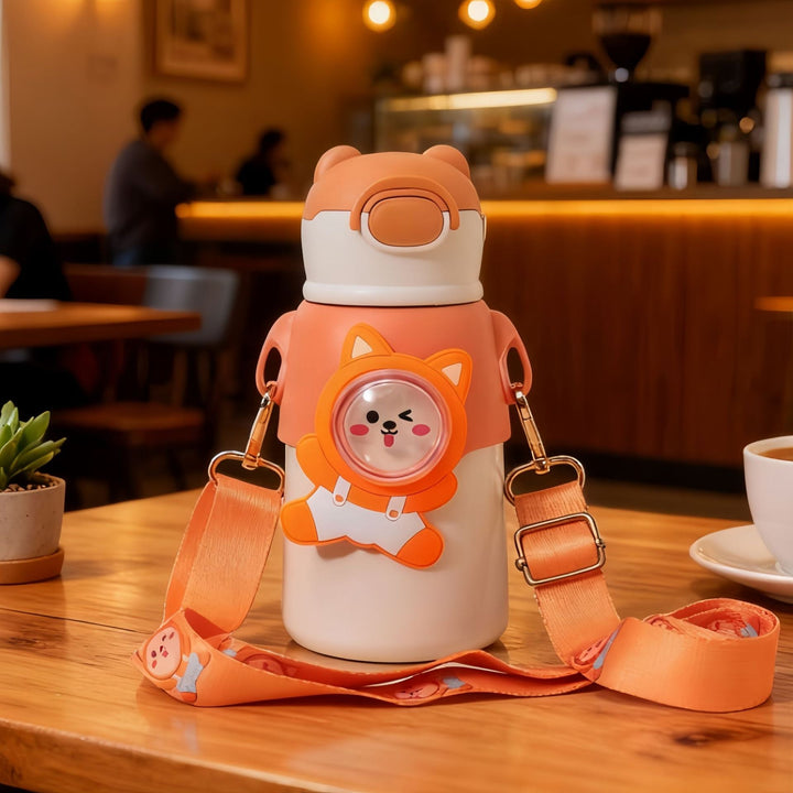 Insulated drinking bottle with integrated carrying strap Kalsten