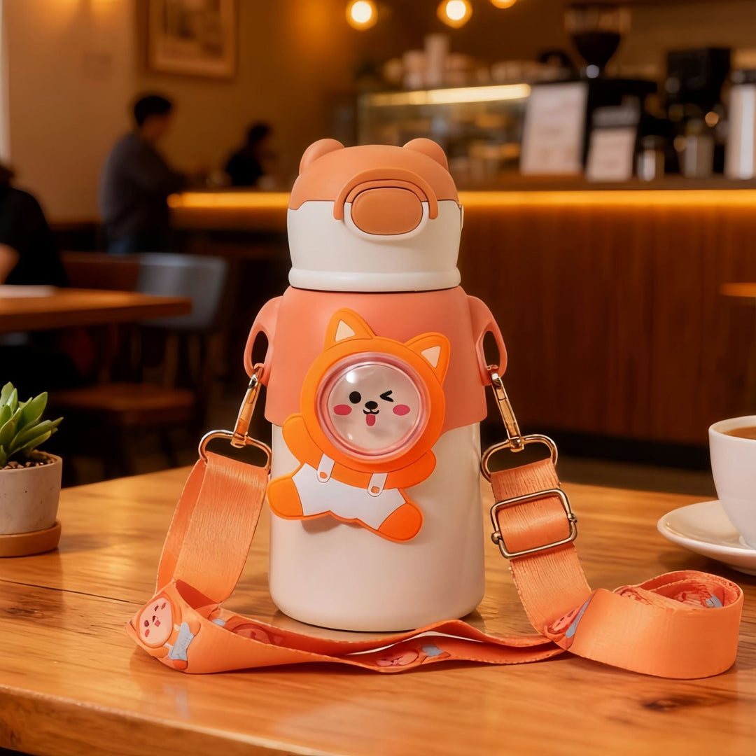 Women’s insulated bottle with practical carrying strap and cute design Kalsten