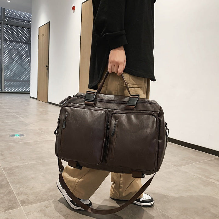 Multi-Functional Leather Weekend Bag Kalsten