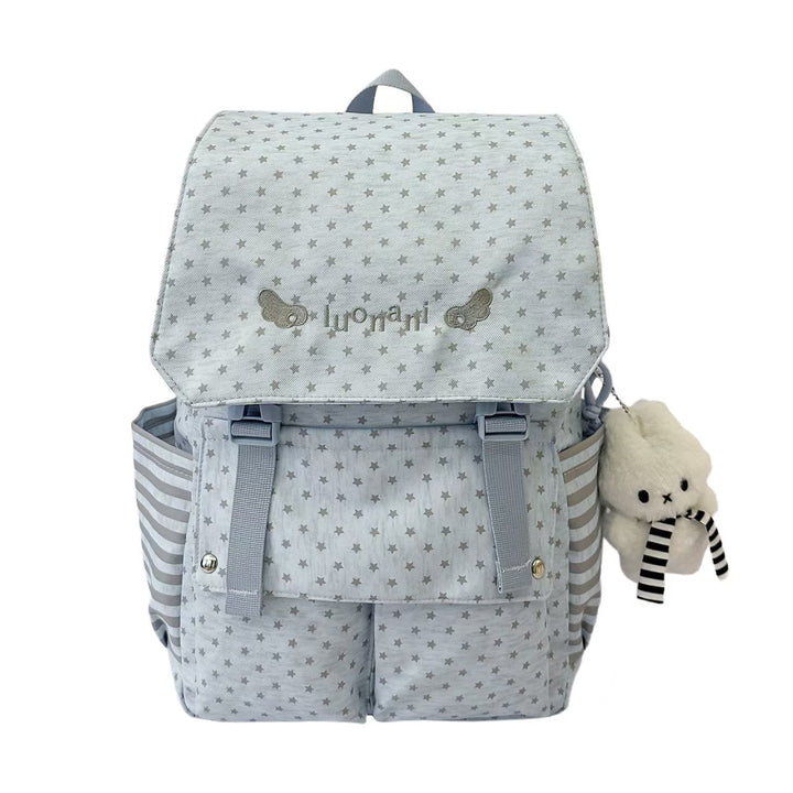 Star-Patterned Multi-Pocket Backpack Kalsten