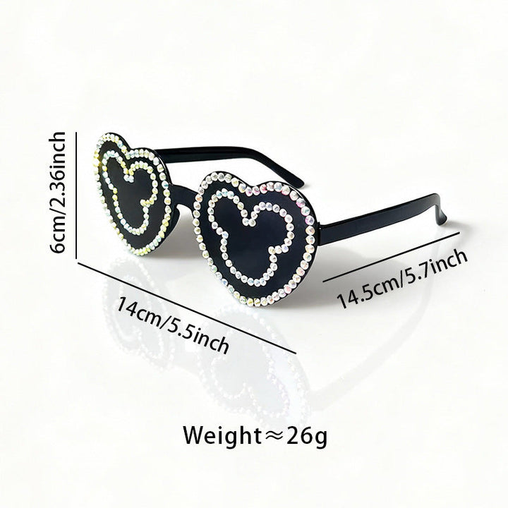 Rhinestone-Accented Heart-Shaped Sunglasses Kalsten 1787141236