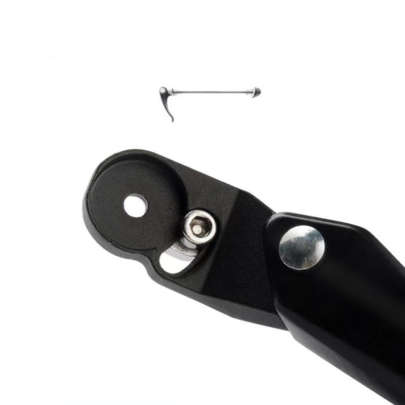 adjustable rear bicycle kickstand with hinged mounting plate and rubber foot Kalsten
