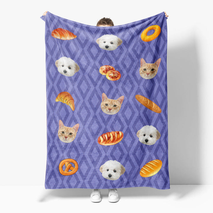 Cute Cat Pattern Fleece Blanket Kalsten