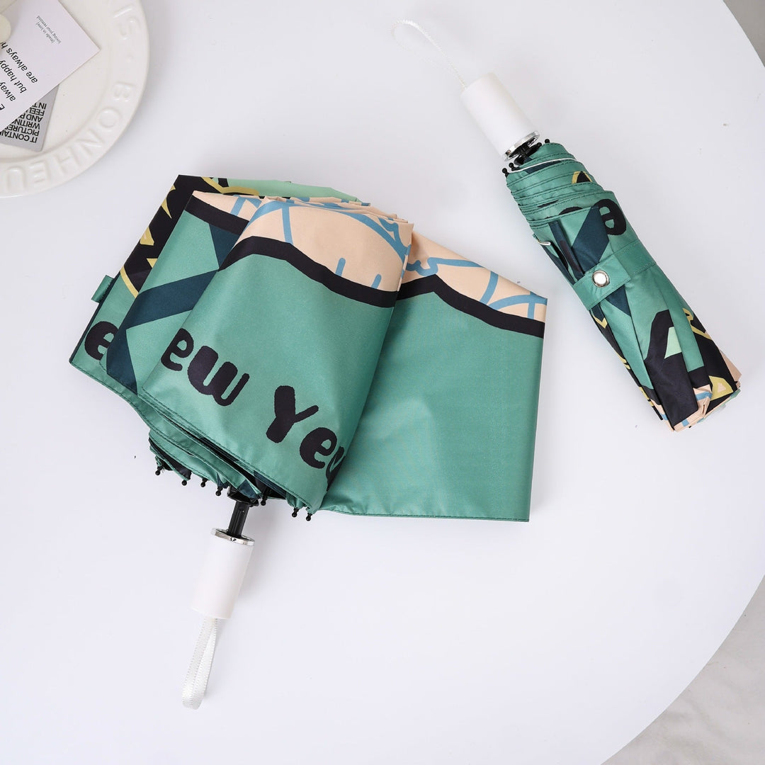 Ladies creative folding umbrella with graphic design Kalsten