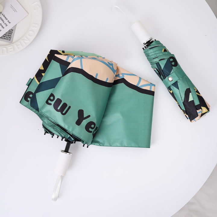 Ladies creative folding umbrella with graphic design Kalsten