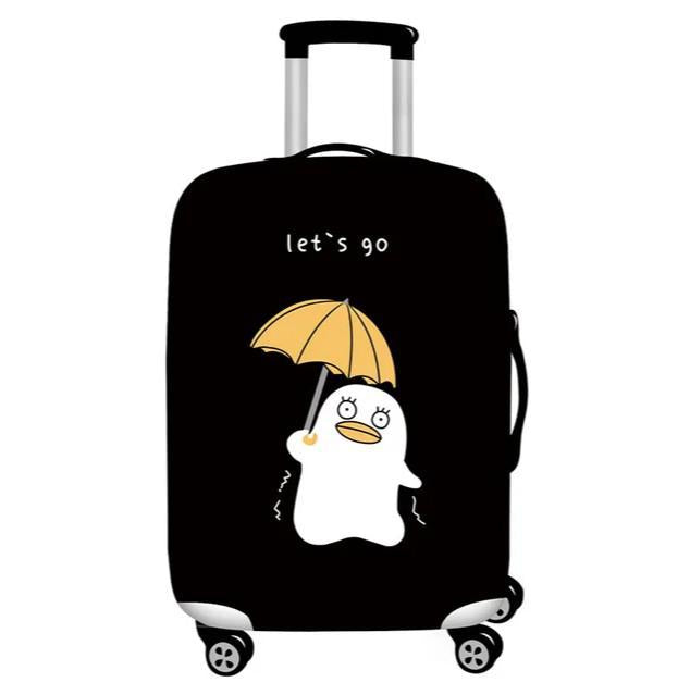 Unisex stretchable suitcase cover with cute alpaca design, elastic protective cover for hard-shell and fabric suitcases Kalsten