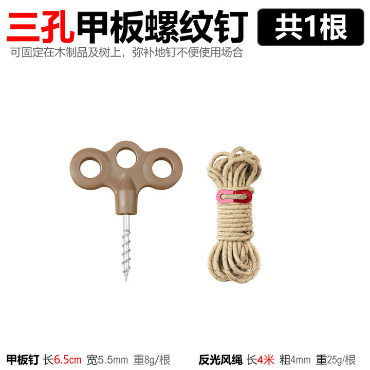 versatile tent anchoring set with safety ring and reflective cord Kalsten
