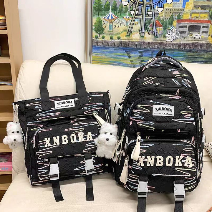 Multi-Functional Patterned School Backpack