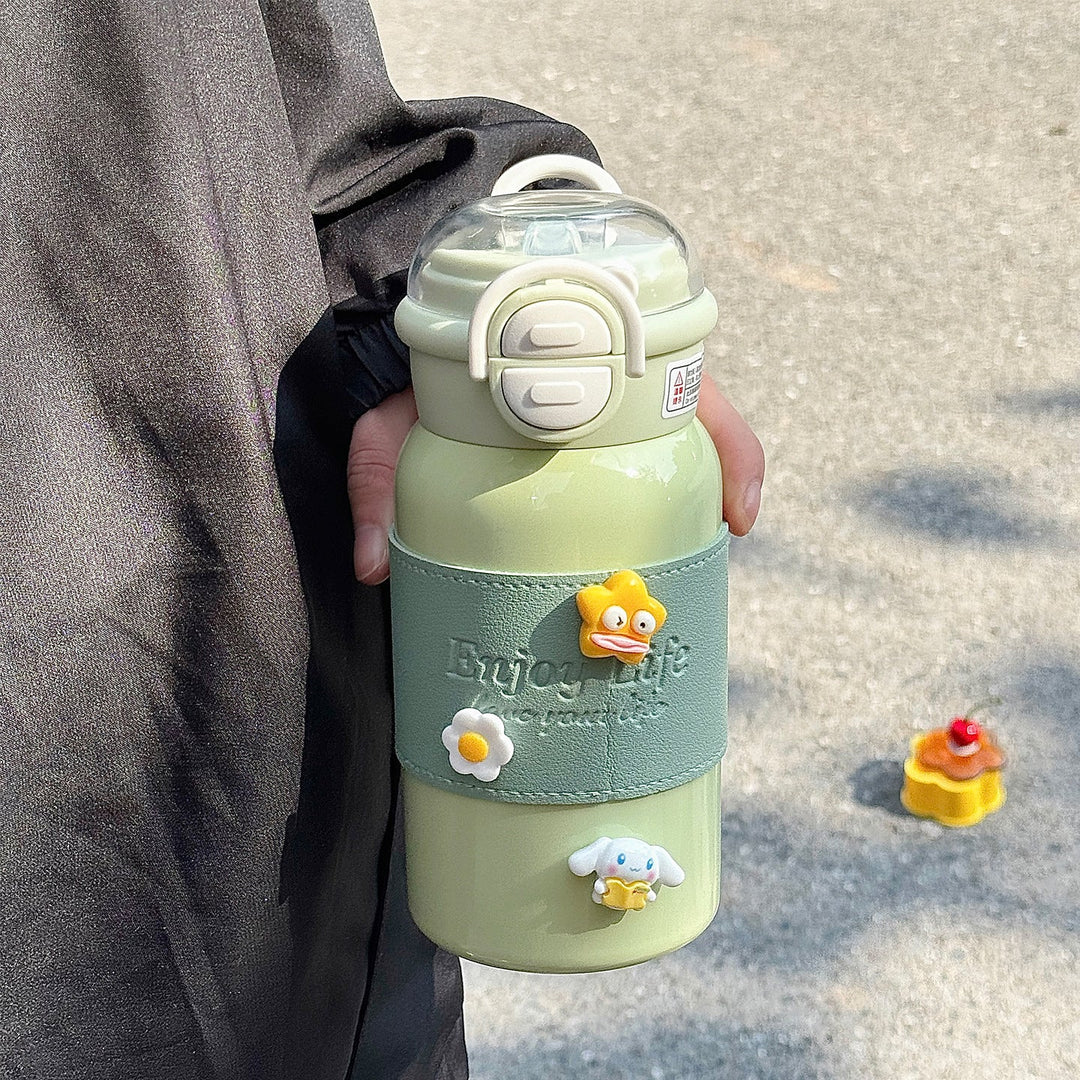 Ladies multifunctional drinking bottle with creative silicone elements Kalsten