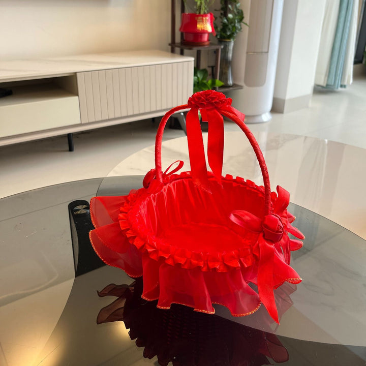 Ladies Festive Storage Basket with Tulle Decoration Kalsten