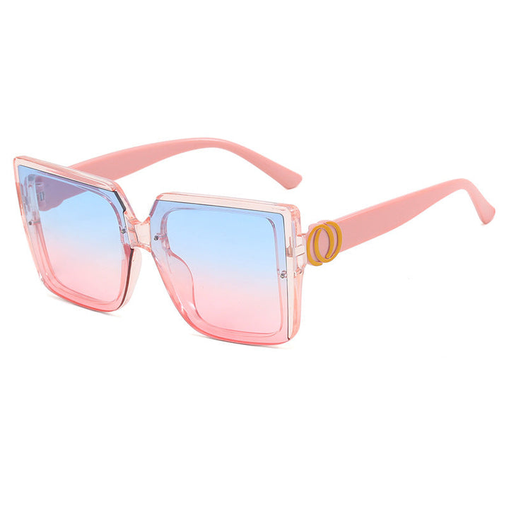 Women's square sunglasses with unique tire element Kalsten
