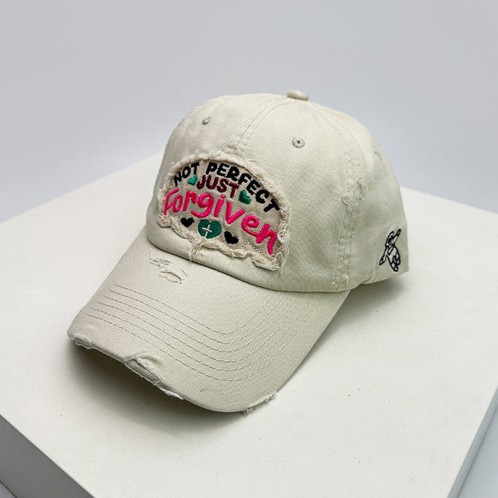 Women's Distressed Cotton Inspirational Baseball Cap Kalsten
