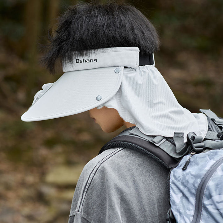 Large UV Protection Sun Visor with Removable Mini Fan and Folding Neck Protection Kalsten