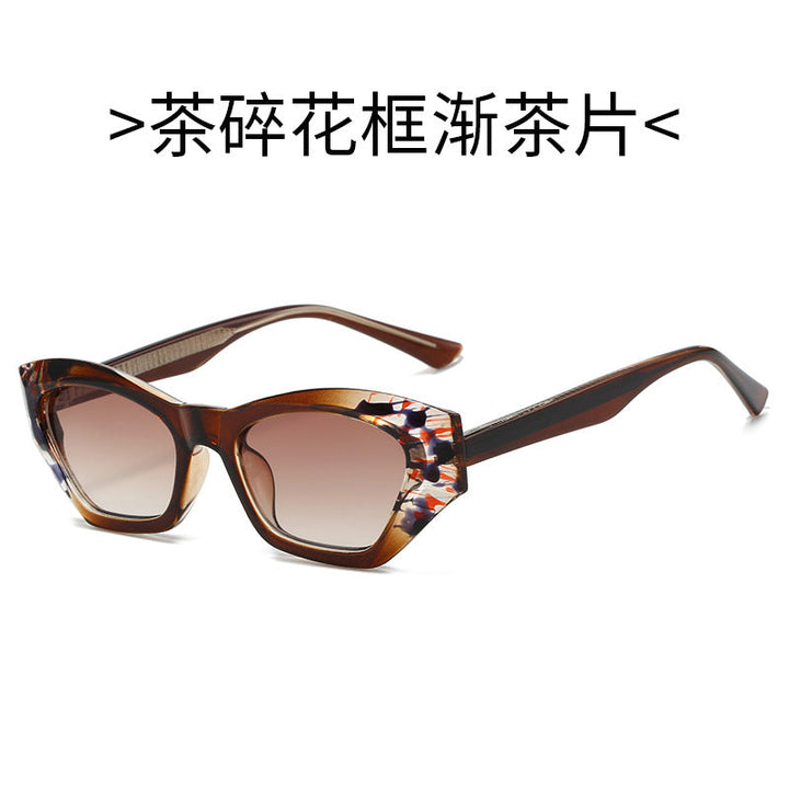 Ladies Cat-Eye Sunglasses with Modern Transparent Accents Kalsten