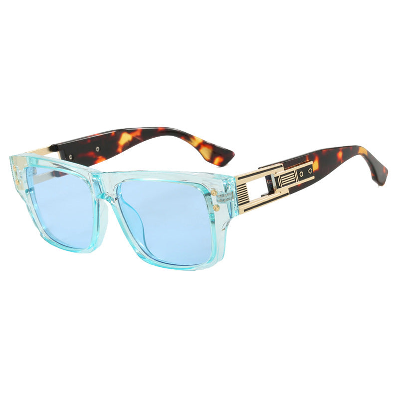 Women’s trendy square sunglasses with elegant gold decorative structure Kalsten