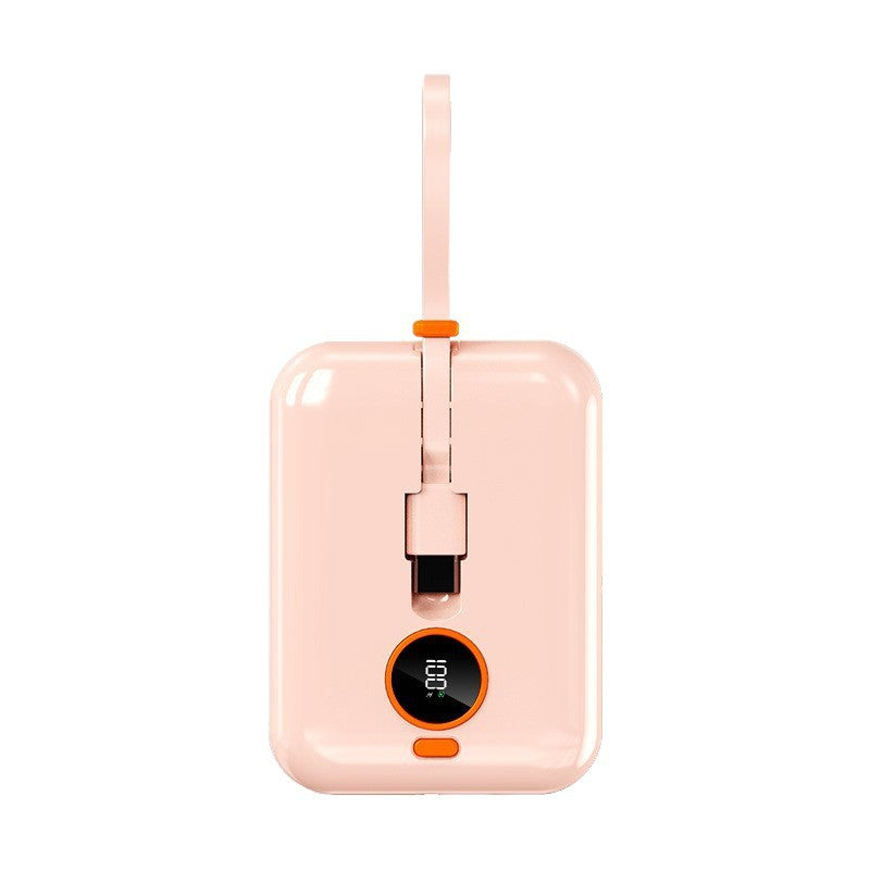 Portable Mini Power Bank with Integrated Charging Cable and Digital Display Kalsten