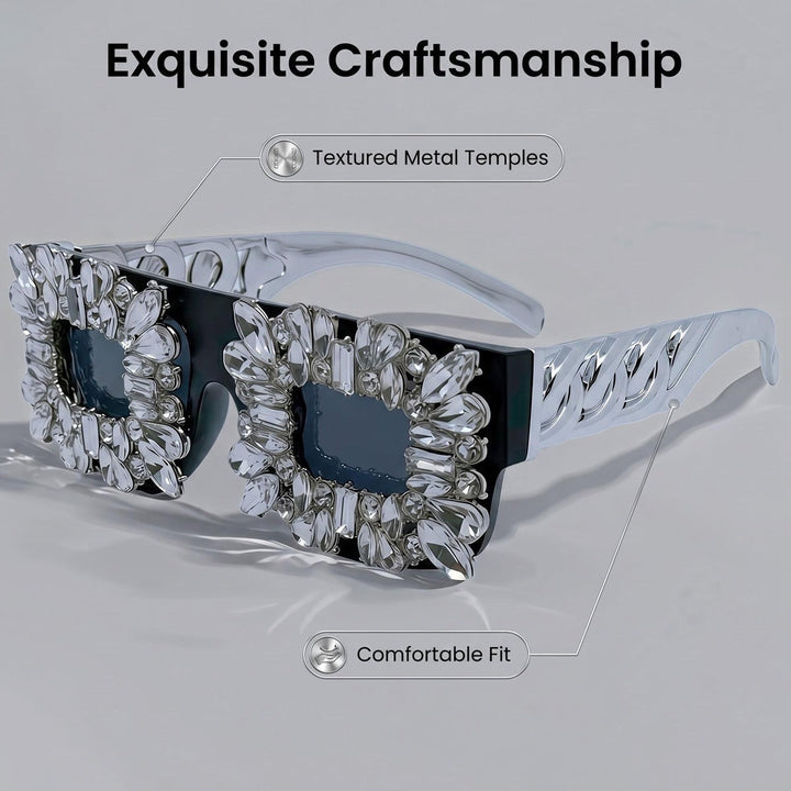 Women's sunglasses in vintage design with sparkling crystal embellishments Kalsten