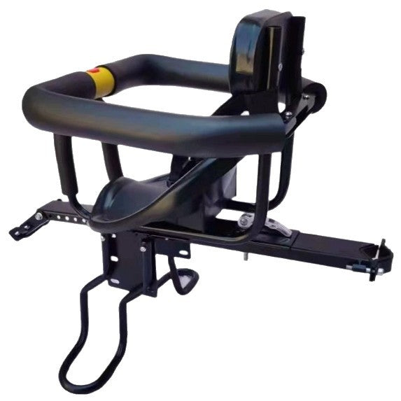 child bike seat with padded safety bar adjustable footrests and supportive reclining backrest Kalsten