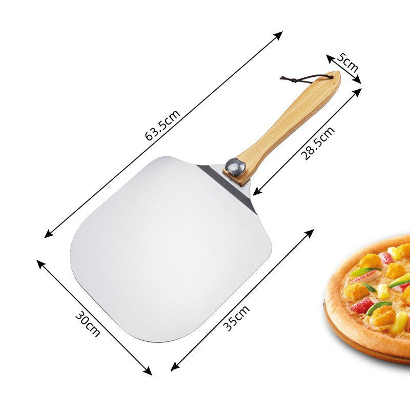 extra-large thin professional aluminum pizza peel with ergonomic wooden handle Kalsten