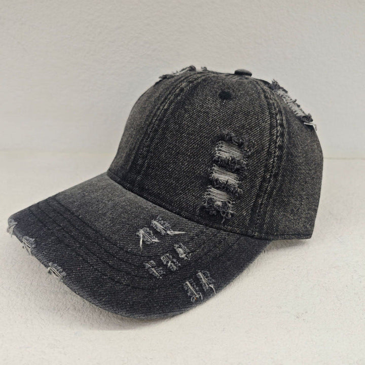 Women's Distressed Casual Denim Baseball Cap Kalsten