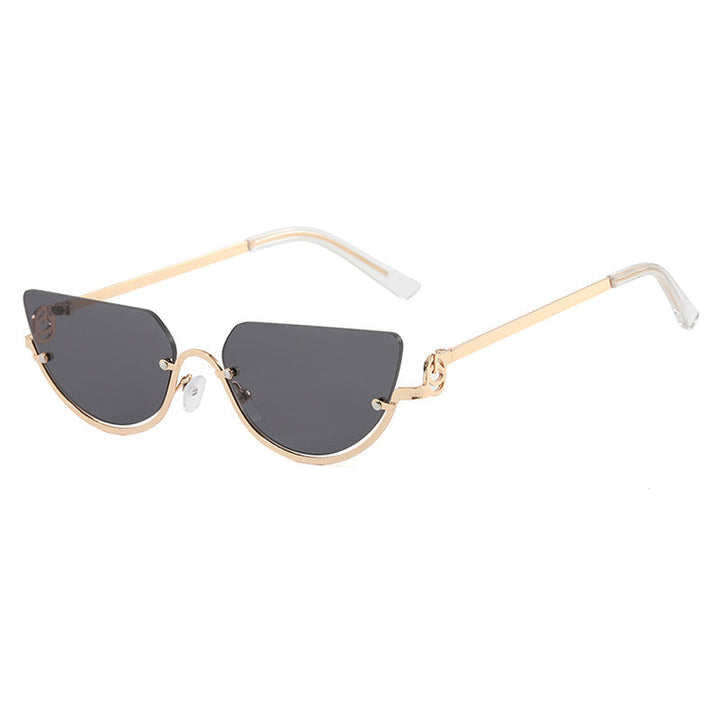 Ladies Cat-Eye Sunglasses with Gold-Colored Metal Frame and UV Protection Kalsten