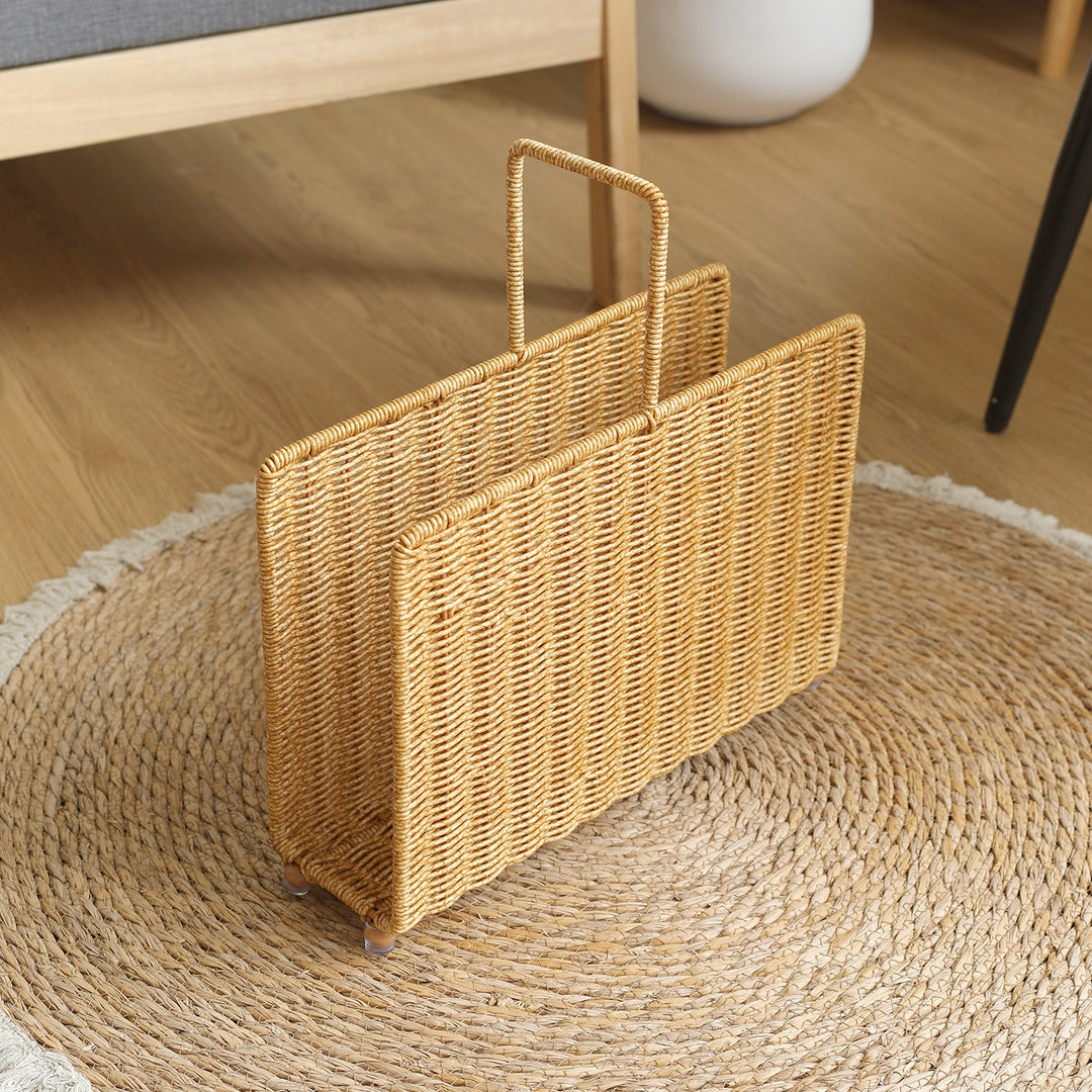 Unisex Handwoven Magazine Rack with Elegant Design Kalsten