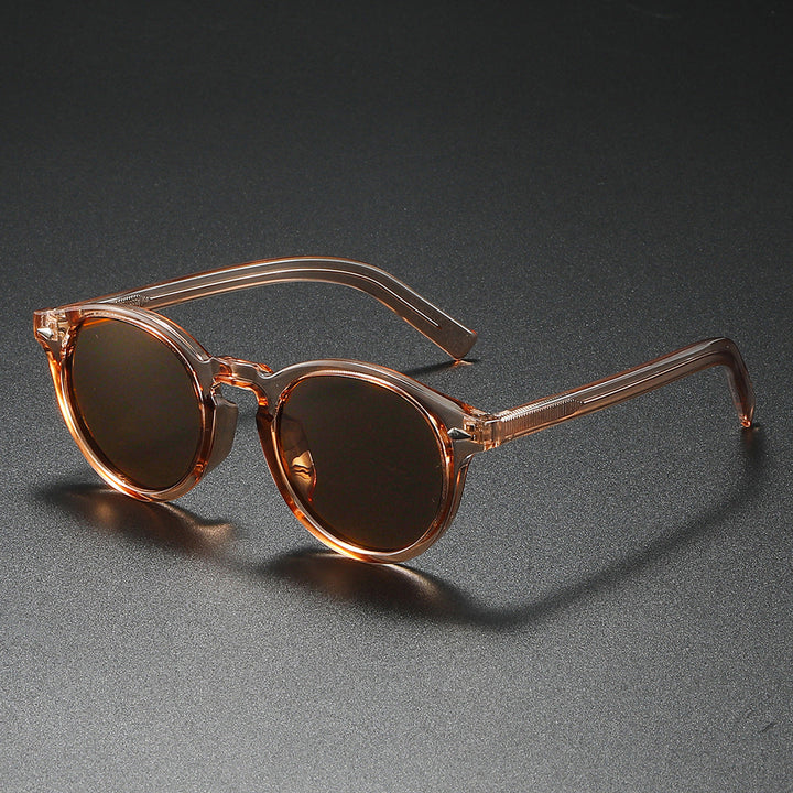 Ladies Round Sunglasses with Transparent Frame and Reflective Lenses Kalsten