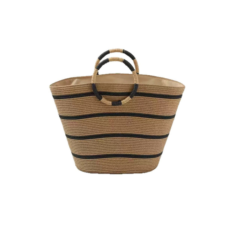 Elegant and Structured Basket Bag with Round Handles Kalsten