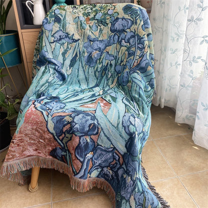 Artistic Landscape Pattern Throw Blanket