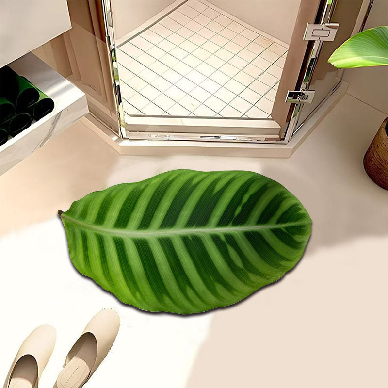 Leaf-Shaped Decorative Bath Mat Kalsten