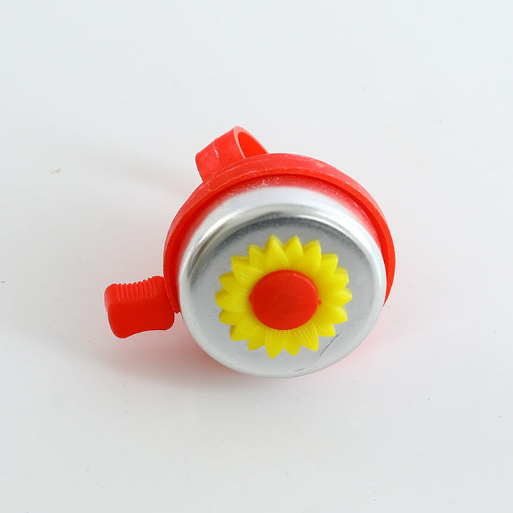 Playful Sunflower-Themed Bicycle Bell with Adjustable Universal Clamp and Metal Dome Kalsten