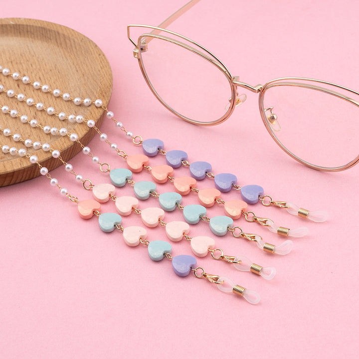 Decorative Heart-Shaped Eyewear Chain Kalsten