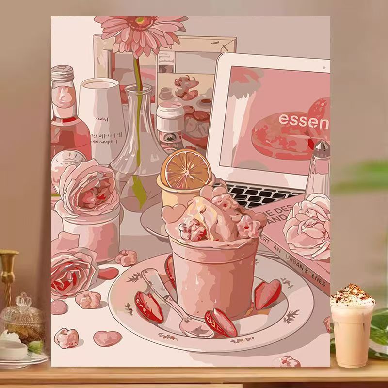 Dessert-Inspired Decorative Canvas Art Kalsten
