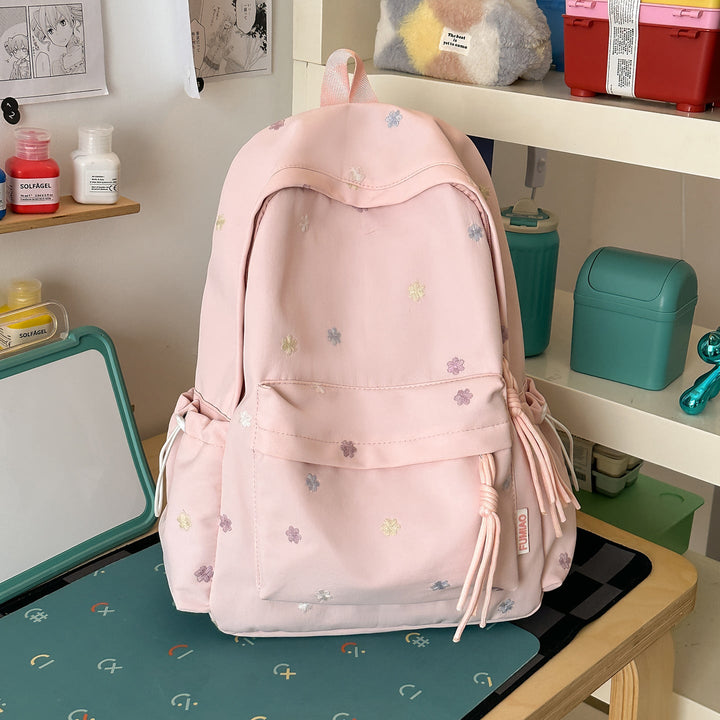 Embroidered Floral Print Backpack Kalsten