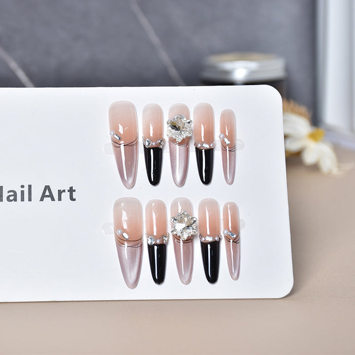 Premium Rhinestone-Embellished Press-On Nail Extensions Kalsten