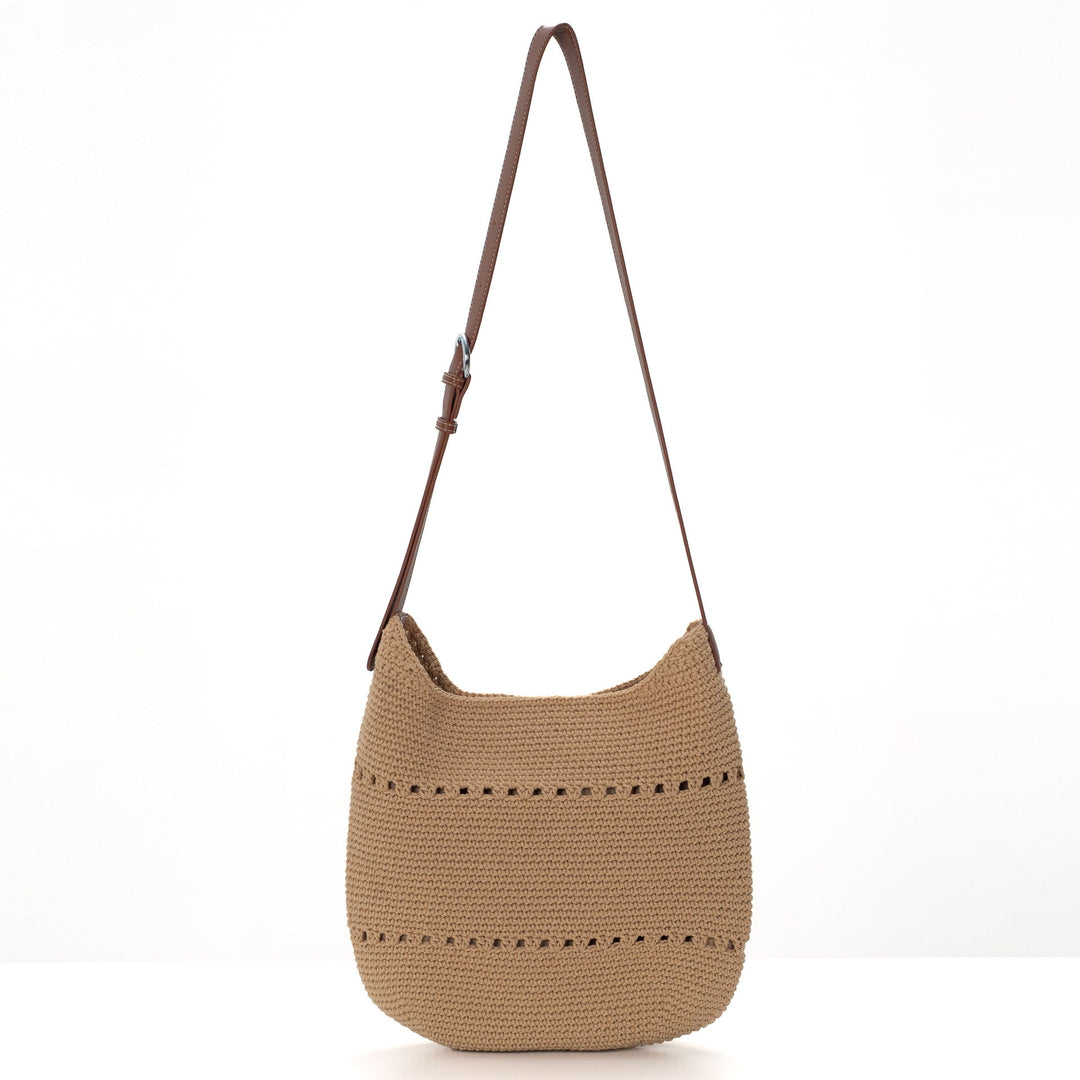 Comfortable crossbody bag made of crocheted material Kalsten