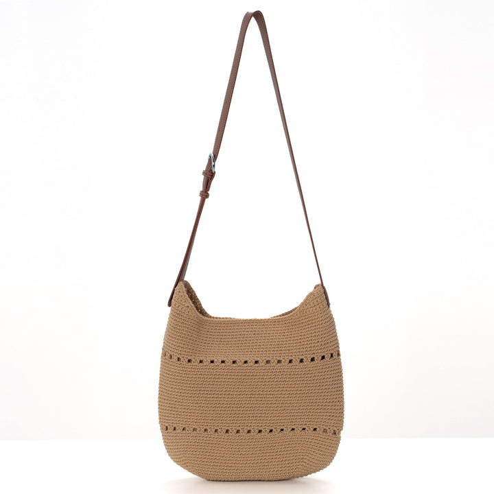 Comfortable crossbody bag made of crocheted material Kalsten