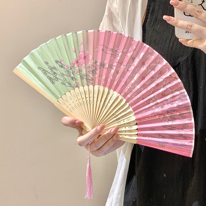 Handcrafted fan with floral design Kalsten