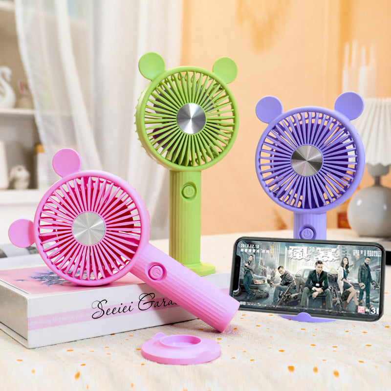 Women's Portable Hand Fan with Animal Ears Kalsten