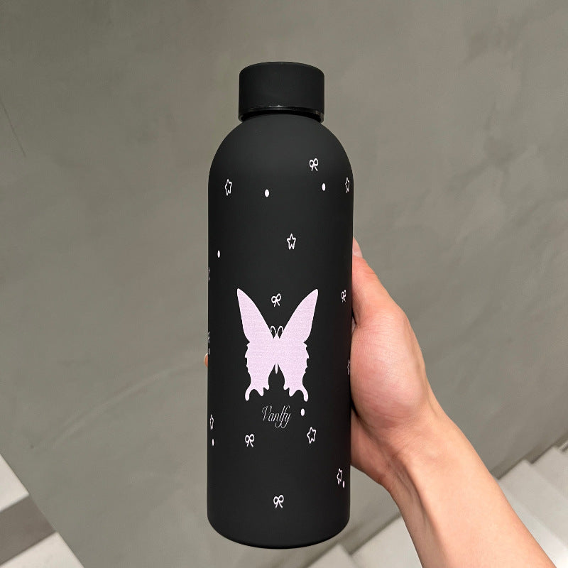 Ladies Insulated Bottle with Playful Dog Motif Kalsten