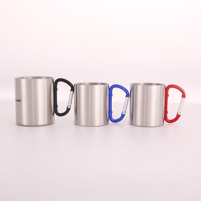 Women's Stainless Steel Coffee Mug with Carabiner Handle Kalsten
