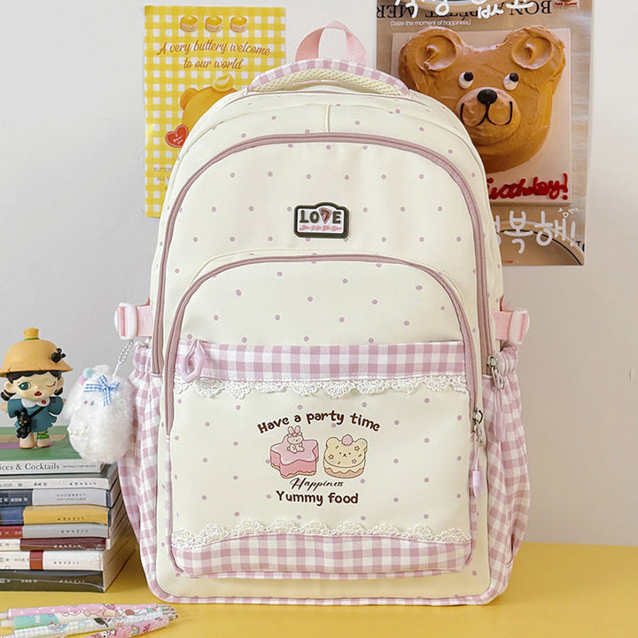 Decorative Polka Dot School Backpack