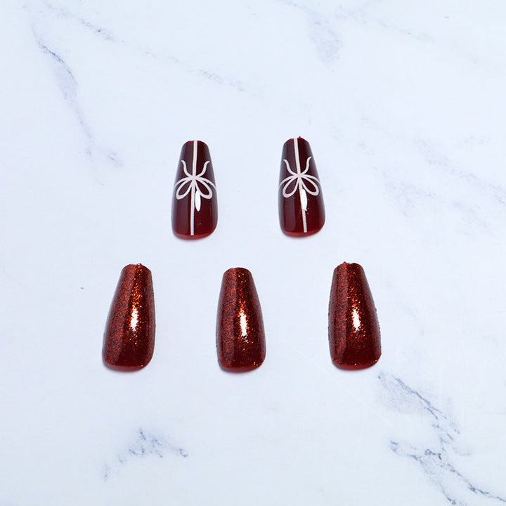Artistic Glittery Press-On Nail Set Kalsten